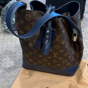 COPY Louis Vuitton Monogram Brown and Blue Women's Bag